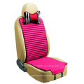 Checked Linen and Velvet Car Seat Cover Double Sides Use-Red